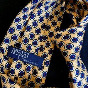 Vintage Polo by Ralph Lauren Mens 100% Silk High End Handmade Dress Suit Necktie